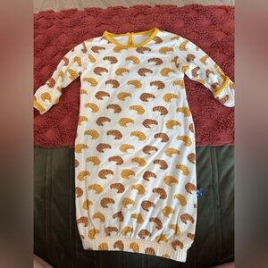 Kickee Pants Croissant Print Layette Gown